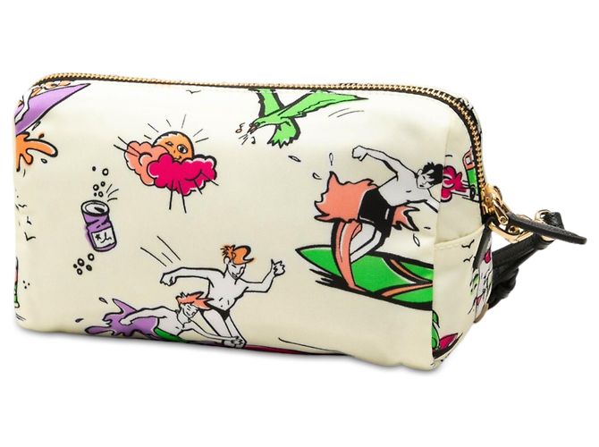 Necessaire Prada em Tessuto Stampato Surf branco Cru - vista 2