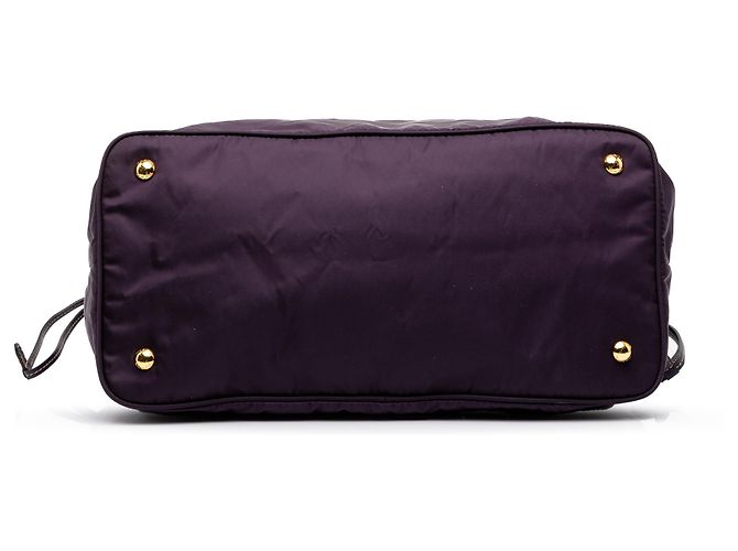 Bolso Tote Prada de Tessuto con Ribetes de Saffiano Morado Púrpura - vista 3