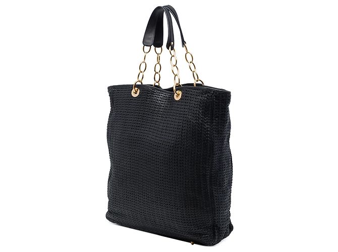 Autre Marque Dior Lady Dior Soft Shopping Tote aus gewebtem Lammleder Schwarz Large - Ansicht 2