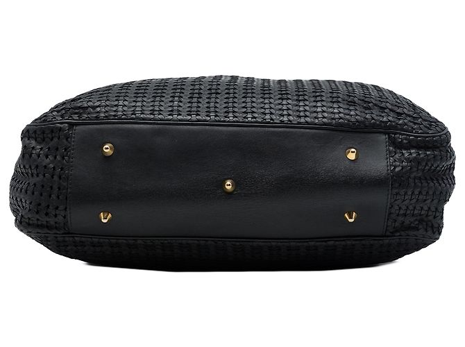 Autre Marque Dior Lady Dior Soft Shopping Tote aus gewebtem Lammleder Schwarz Large - Ansicht 3