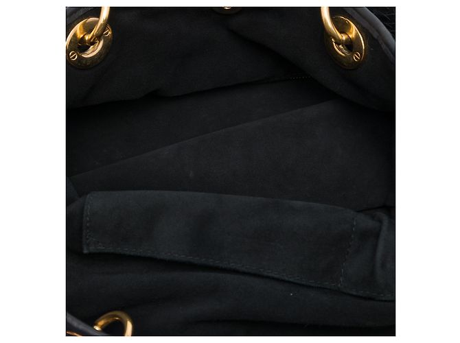 Autre Marque Dior Lady Dior Soft Shopping Tote aus gewebtem Lammleder Schwarz Large - Ansicht 4