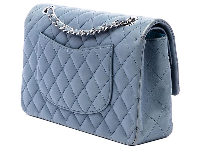 Chanel Blue Medium Classic Lambskin Double Flap Blau - Ansicht 2