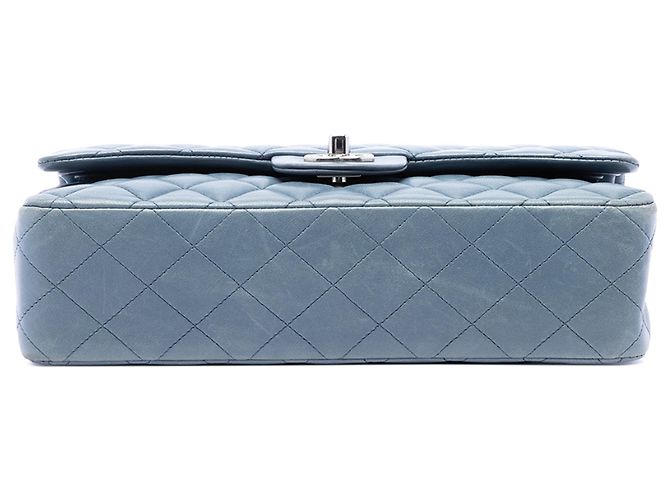 Chanel Blue Medium Classic Lambskin Double Flap Blau - Ansicht 3