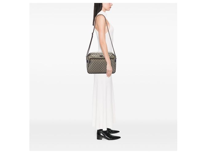 Borsa a tracolla Gucci Beige GG Supreme - vista 5