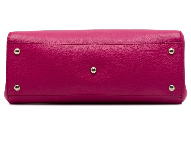 Borsa Swing Gucci in pelle di vitello rosa con manico superiore - vista 3