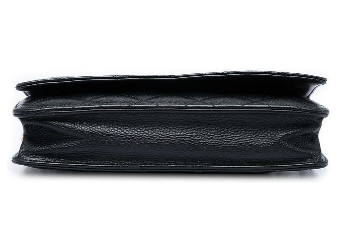 Chanel Black CC Quilted Caviar Wallet on Chain Schwarz - Ansicht 3