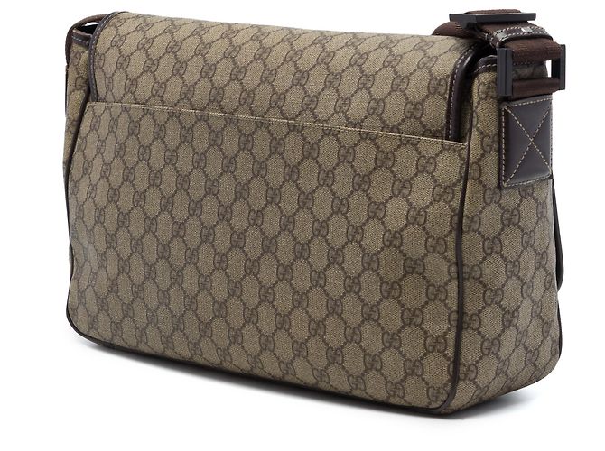 Borsa a tracolla Gucci Beige GG Supreme Interlocking G - vista 2