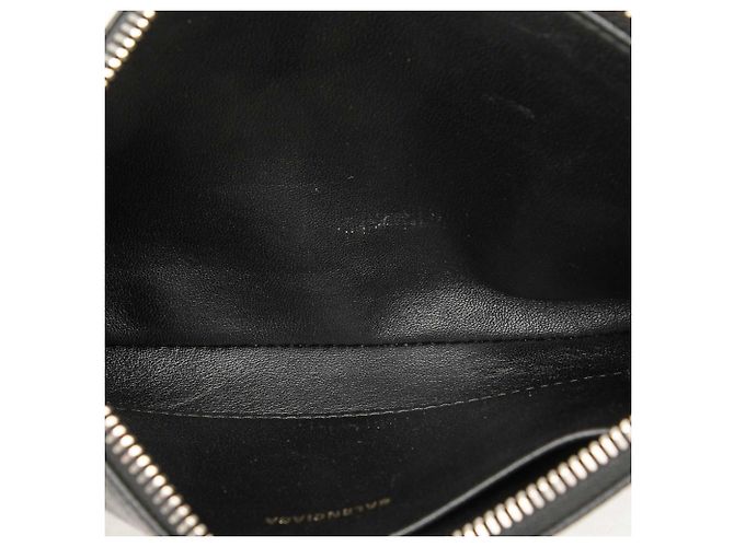 Balenciaga Pochette Ville Logo in pelle nera M Nero - vista 4