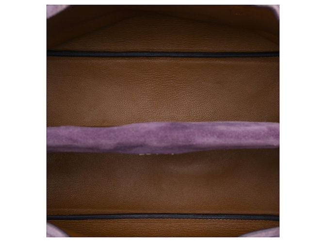Borsa Tote Prada Purple Medium Scamosciato con Doppio Manico Porpora Viola scuro - vista 4