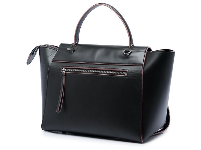 Céline Celine Mini Bolso Cinturón de Piel de Ternera Lisa Negra Negro - vista 2
