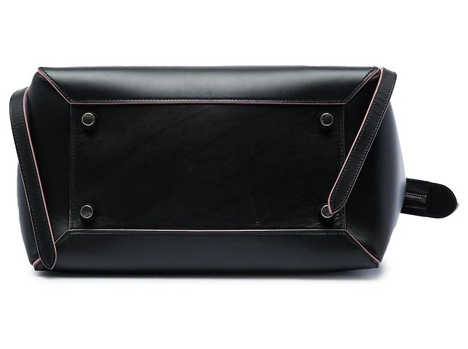 Céline Celine Mini Bolso Cinturón de Piel de Ternera Lisa Negra Negro - vista 3