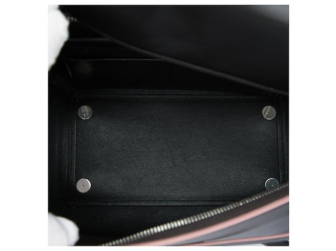 Céline Celine Mini Bolso Cinturón de Piel de Ternera Lisa Negra Negro - vista 4