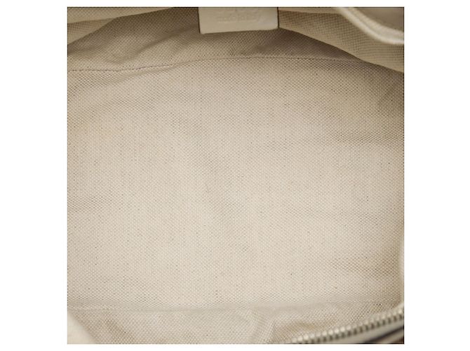 Borsa Satchel Gucci Beige GG Canvas Sukey - vista 4