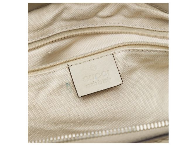Borsa Satchel Gucci Beige GG Canvas Sukey - vista 5