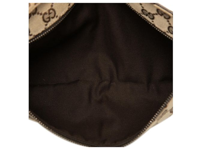 Bolso cinturón Gucci Beige GG Canvas Web con doble bolsillo - vista 4
