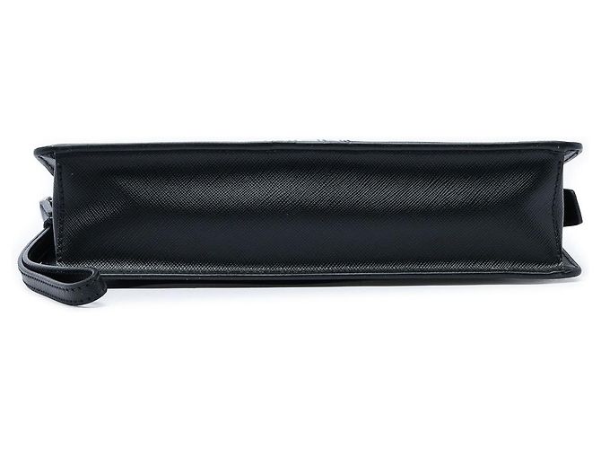 Prada Clutch aus schwarzem Saffiano-Leder - Ansicht 3