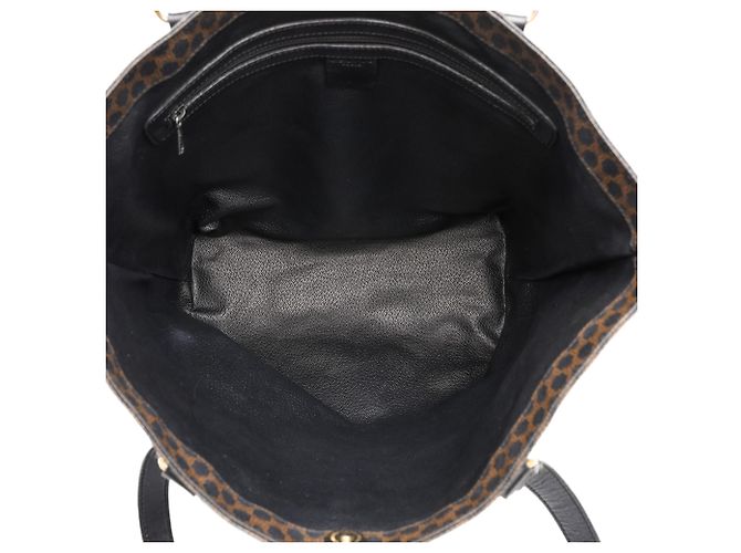 Céline Bolso Tote Celine Brown Macadam Coated Canvas Castaño Marrón oscuro - vista 4