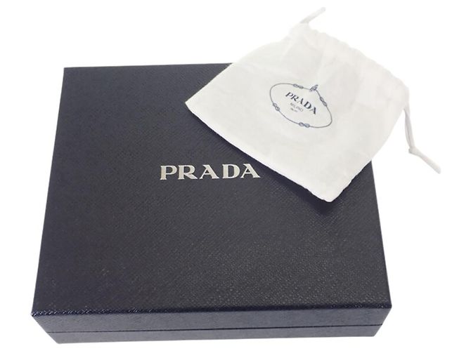 Bolsa Messenger Prada em Tessuto com acabamento em Saffiano preto e fivela - vista 10