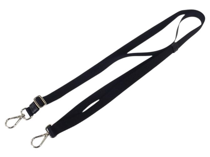 Bolsa Messenger Prada em Tessuto com acabamento em Saffiano preto e fivela - vista 7