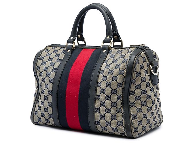 Bolso Boston Gucci Beige Medium GG Canvas Web Joy - vista 2