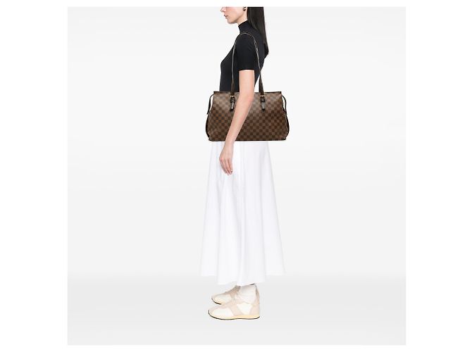 Louis Vuitton Brown Damier Ebene Chelsea Marrone - vista 7