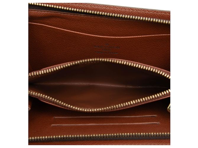 Louis Vuitton Brown Monogram Porte Monnaie Zippy Long Wallet Castaño - vista 4