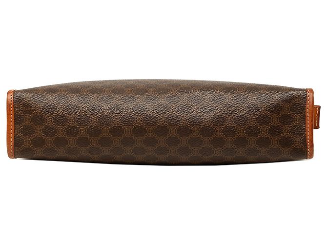 Céline Clutch Celine Brown Macadam Coated Canvas Marrom - vista 3