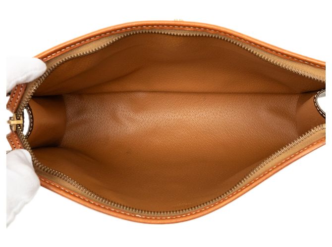 Céline Clutch Celine Brown Macadam Coated Canvas Marrom - vista 4