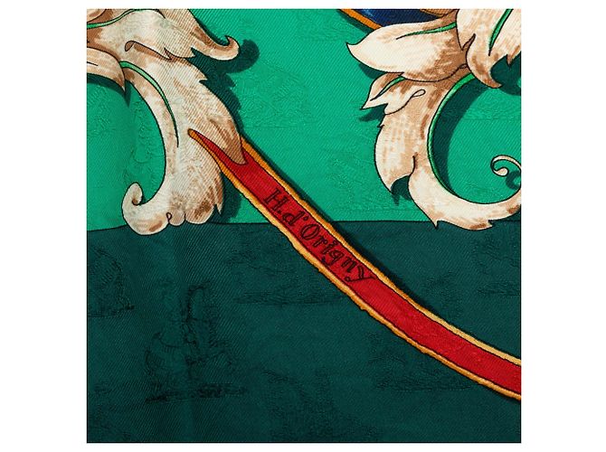 Hermès Green Par Mefsire Antoine De Plvvinel Seidentuch 90 Grün - Ansicht 4