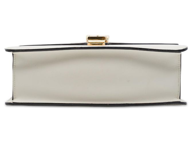 Borsa Satchel Gucci Sylvie Small in pelle di vitello bianca con Web Bianco - vista 3