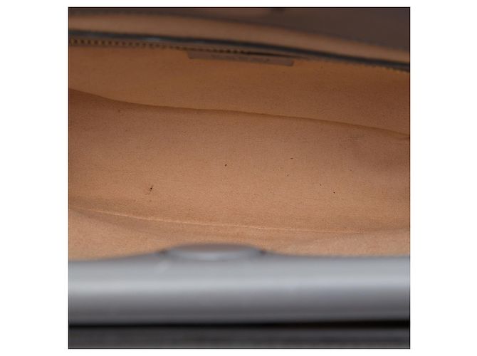Bamboo Bolsa Satchel Gucci Nymphaea Small em couro de bezerro cinza com Bambu e Web Marrom - vista 4