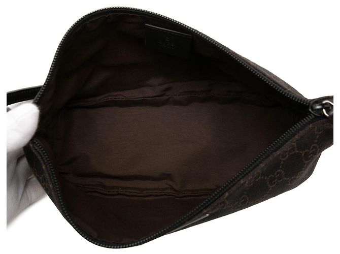 Gucci Brown GG Denim Boat Castaño Marrón oscuro - vista 4