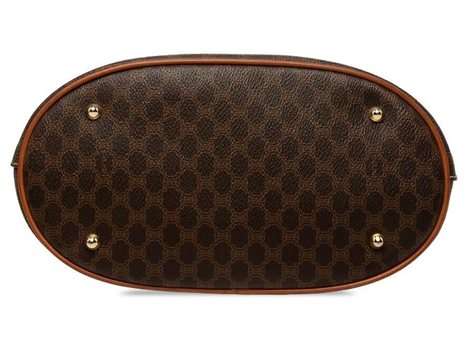 Céline Bolso Tote Celine Brown Macadam Coated Canvas Castaño - vista 3