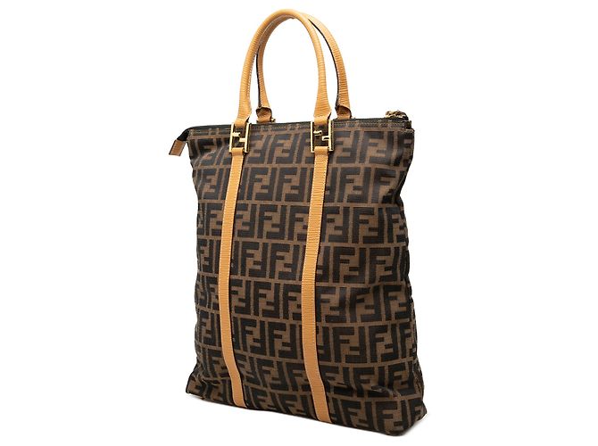 Borsa Tote Fendi in tela Zucca marrone - vista 2