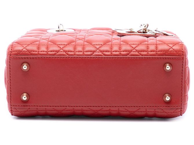 Autre Marque Dior Red Small Lambskin Cannage MyABCDior Lady Dior Rosso - vista 3