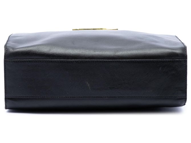 Borsa a mano Gucci in pelle di vitello nera Nero - vista 3