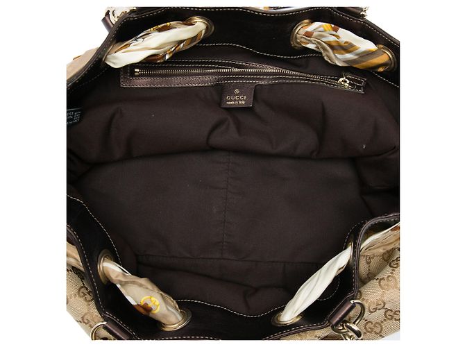 Gucci Positano Large Tote aus beigem GG Canvas - Ansicht 4