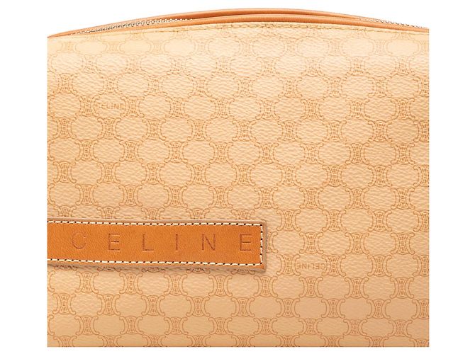 Céline Necessaire Celine Beige Macadam in tela rivestita - vista 6