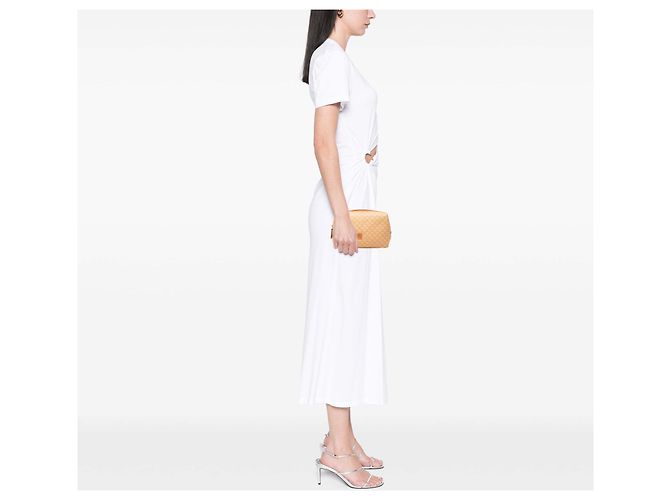 Céline Necessaire Celine Beige Macadam in tela rivestita - vista 7