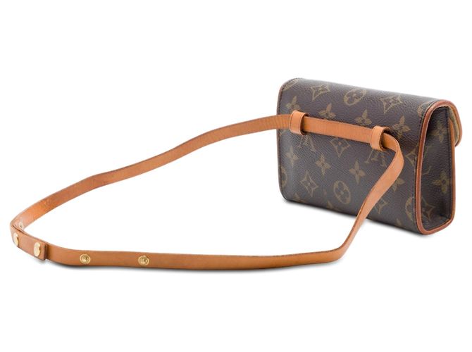 Louis Vuitton Brown Monogram Pochette Florentine Marrone - vista 2
