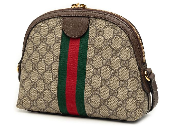 Gucci Beige Small GG Supreme Web Ophidia Dome Crossbody - vista 2