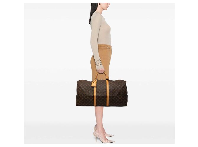 Louis Vuitton Brown Monogram Keepall 60 Braun - Ansicht 7