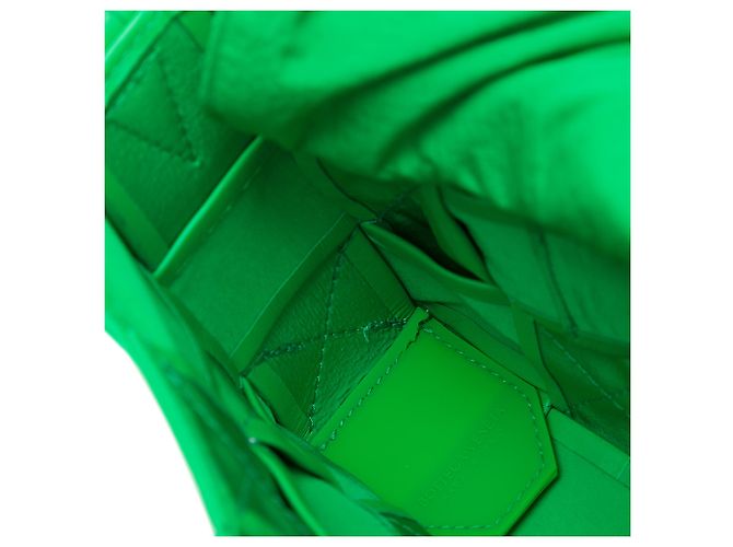 Bottega Veneta Borsa a tracolla Cassette in nappa Intrecciato verde - vista 6