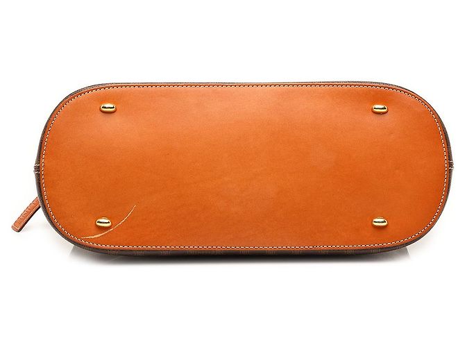 Céline Borsa Dome Celine in tela rivestita Macadam marrone - vista 3
