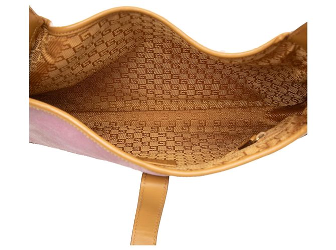 Borsa a tracolla Jackie Gucci in camoscio rosa - vista 4