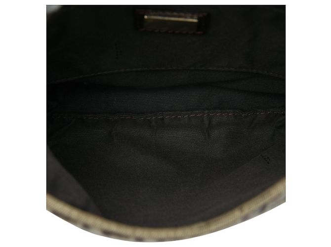 Borsa a tracolla Fendi Brown Zucchino Canvas Marrone Marrone chiaro - vista 4