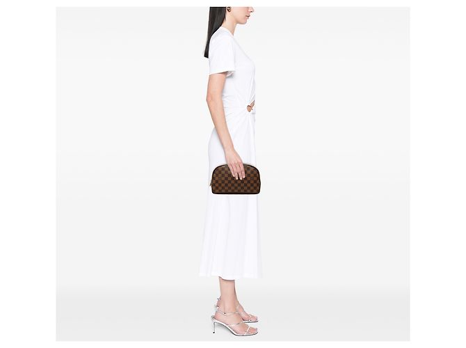 Louis Vuitton Brown Damier Ebene Trousse Toilette 25 Marrone - vista 6