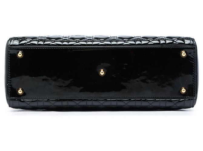 Autre Marque Dior Black Large Patent Cannage Lady Dior Nero - vista 3