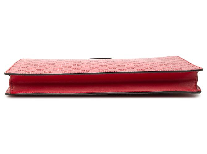 Borsa a tracolla Gucci Red Guccissima con zip Rosso - vista 3