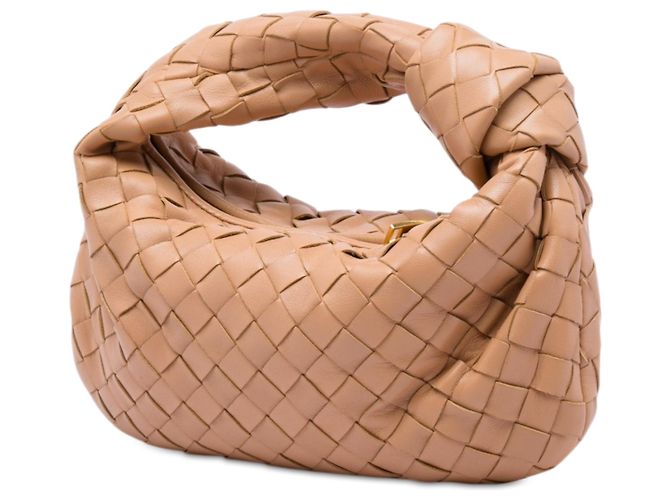Bottega Veneta Mini Jodie in Nappa Intrecciato Marrone Marrone chiaro - vista 2